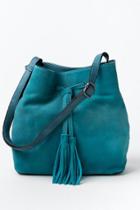 Francesca's Dawn Suede Bucket Handbag - Blue