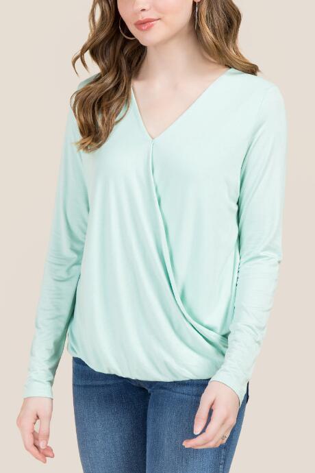 Francesca Inchess Taye Surplus Basic Top - Mint