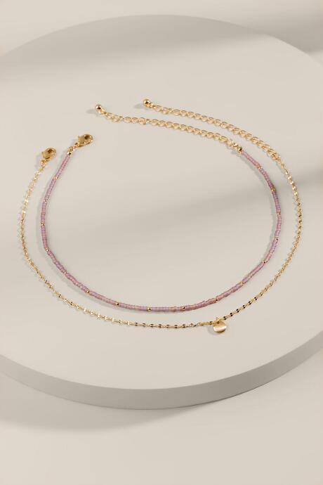 Francesca's Aria Delicate Layered Choker - Lavender