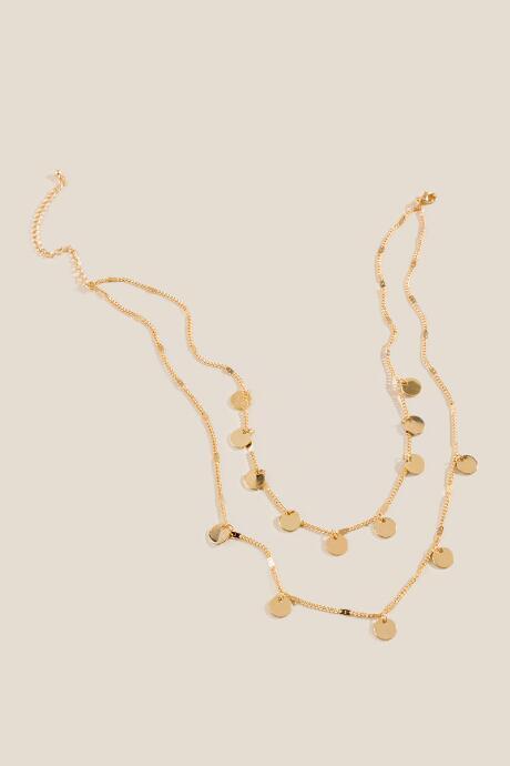 Francesca's Jillian Layered Coin Necklace - Gold