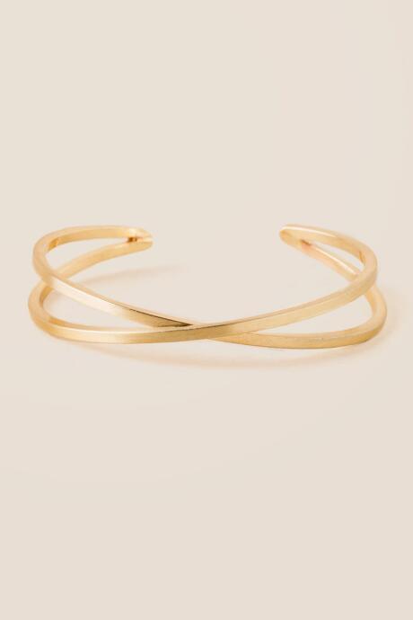 Francesca's Khloe Criss Cross Bracelet - Gold
