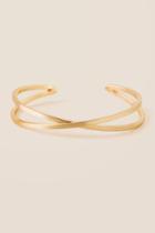 Francesca's Khloe Criss Cross Bracelet - Gold