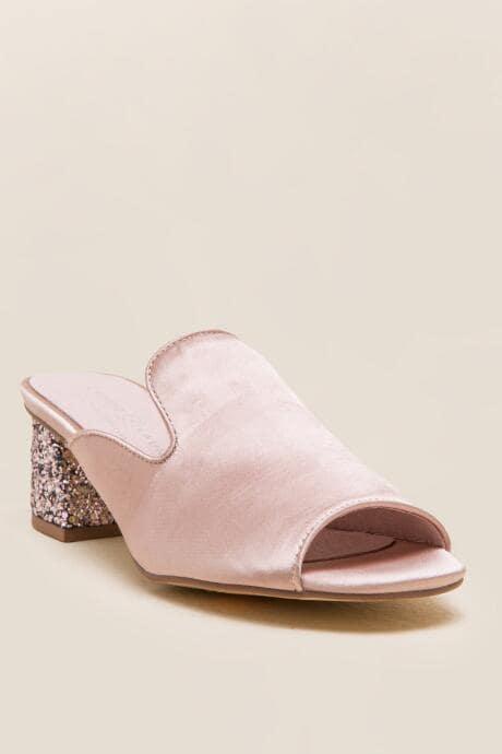 Chinese Laundry Mara Glitter Block Mule - Nude