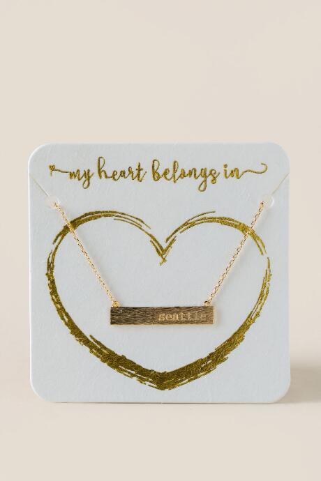 Francesca's Seattle Bar Pendant In Gold - Gold