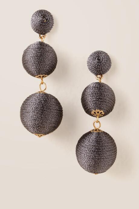 Francesca's Tegan Bauble Earrings In Hematite - Hematite