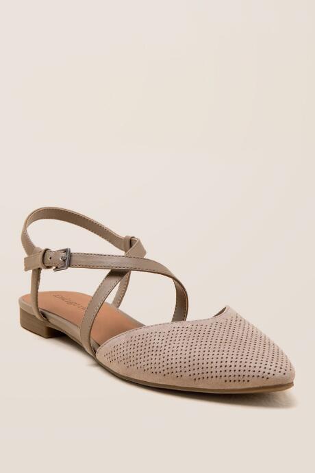 Indigo Rd. Genetica Perforated Strappy Flat - Gray