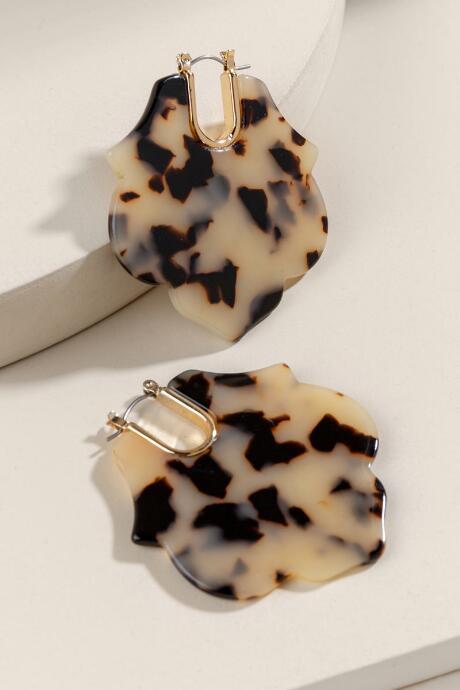 Francesca's Victoria Huggie Hoop Earring - Amber
