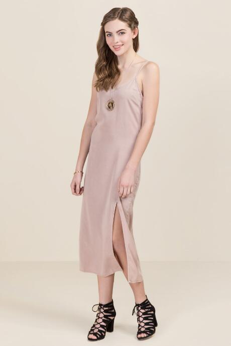 Francesca Inchess Michelle Midi Shift Dress - Mauve