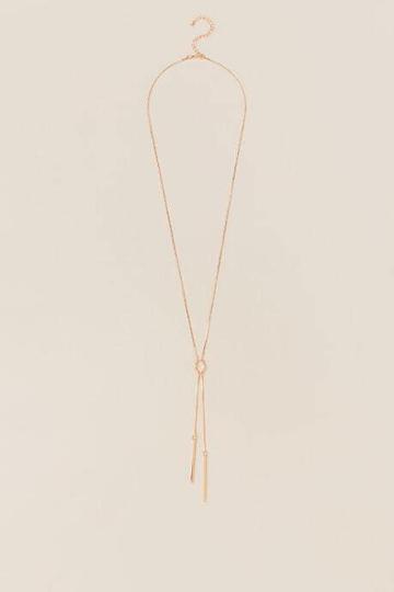 Francesca's Astarte Knotted Bar Necklace In Rose Gold - Rose/gold
