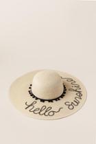 Francescas Hello Sunshine Floppy Hat - Natural