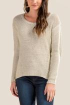 Francesca Inchess Nova Elbow Patch Sweater - Taupe