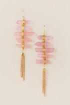 Francesca's Christina Ladder Tassel Earring In Pink - Pale Pink