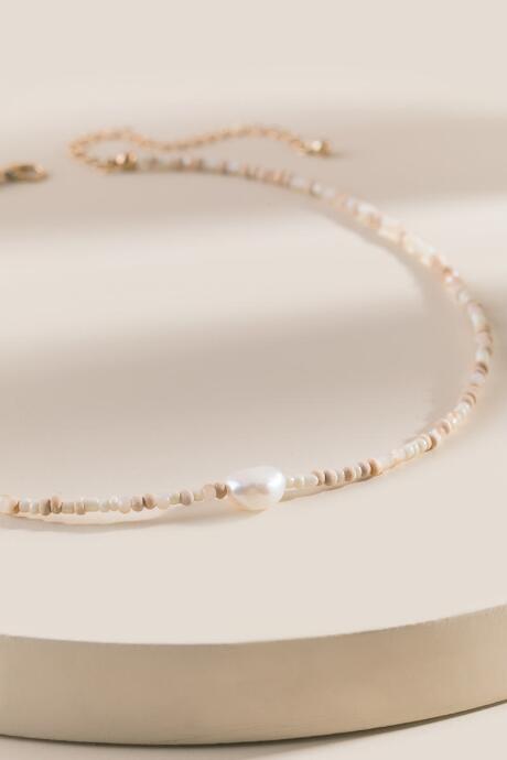Francesca's Isabella Beaded Pearl Necklace - Ivory