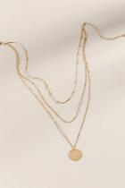Francesca's Brielle Layered Coin Necklace - Gold