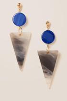 Francesca Inchess Cara Geometric Drop Earrings - Gray