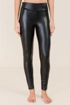 Francesca's Mabyn Center Seam Faux Leather Pant - Black