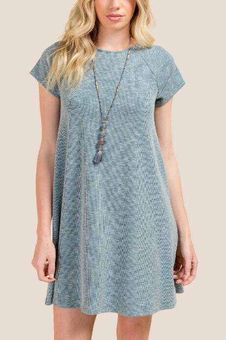 Francesca Inchess Isla Lattice Back Knit Dress - Teal