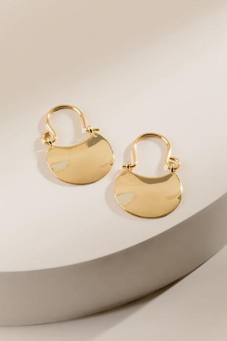 Francesca's Cecelia Hinged Coin Drop Earrings - Gold