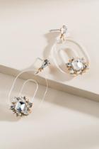 Francesca's Erin Lucite Statement Earrings - Clear