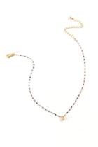 Francesca's Nayla Beaded Cz Pendant Choker - Blue