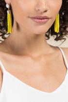 Francesca's Alisa Howlite Beaded Drop Earrings In Turquoise - Yellow