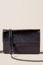 Francesca's Anastasia Metallic Crossbody - Navy