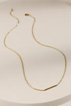 Francesca's Britney Horizontal Bar Pendant Necklace - Gold