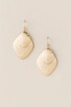 Francesca's Clare Hammered Diamond Drop Earring - Gold