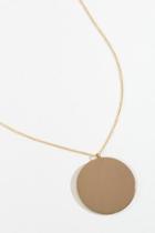 Francesca's Talia Brushed Pendant Necklace - Gold