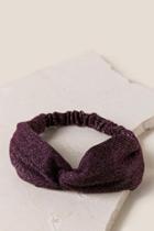 Francesca's Alanna Lurex Knot Headwrap - Purple