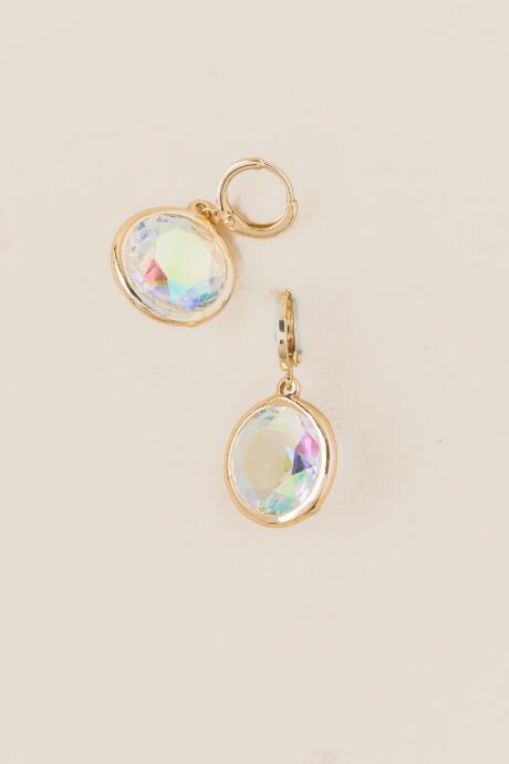 Francesca's Gloria Circle Drop Earring - Iridescent