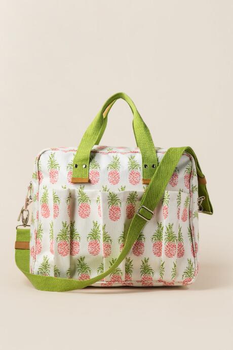 Francesca's Kaylin Pineapple Weekender Bag - White