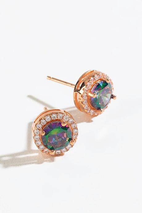 Francesca's Vanessa Pav Halo Studs - Black