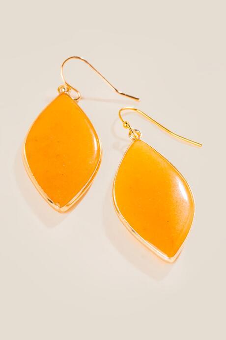 Francesca's Lissy Marquis Drop Earrings - Marigold