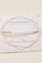 Francesca's Powerstone Clear Quartz Braided Bracelet - Clear