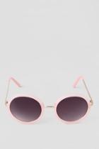 Francesca's Yoko Pink Round Sunglasses - Pink