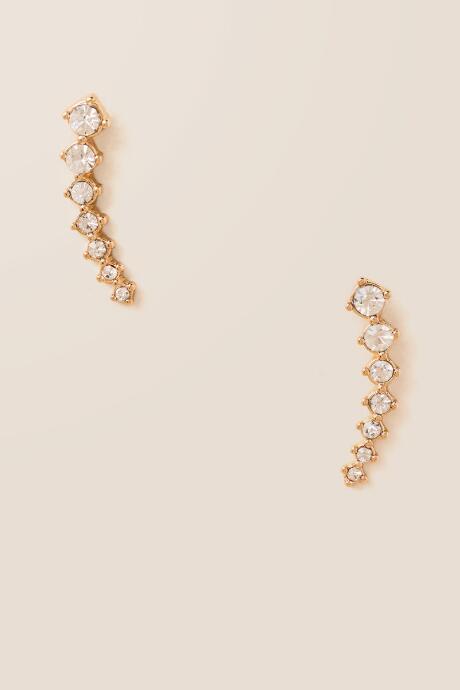 Francesca's Siona Crystal Crawler Stud Earring - Crystal