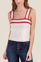 Francesca's Ariana Square Neck Tank Top - Rust