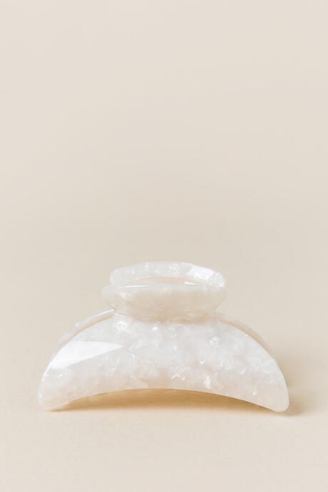 France Alvina Crystallized Pearl Claw - White