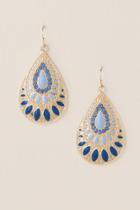Francesca's Aubrey Epoxy Teardrop Earring - Navy