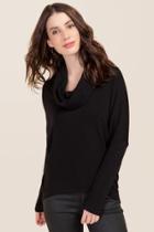 Joe B Clarie Cowl Neck Hacci Top - Black