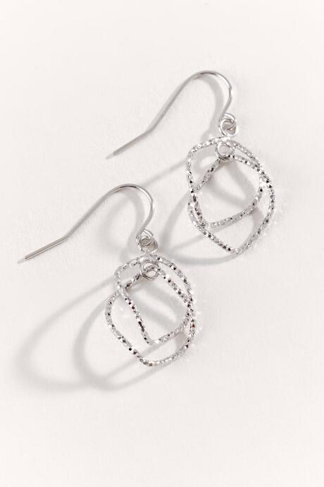 Francesca's Pippi Textured Spiral Teardrop Earrings - Silver