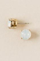 Francesca's Swarovski Stud Earring In White Opal - White