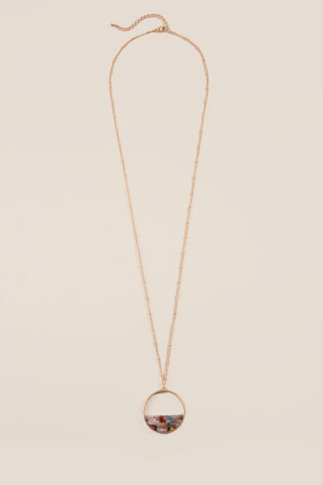 Francesca's Caroline Circle Pendant Necklace - Multi