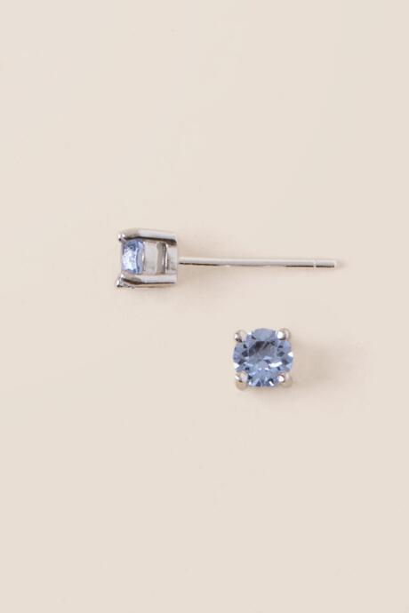 Francesca's Swarovski Stud Earring In Light Blue - Light Blue