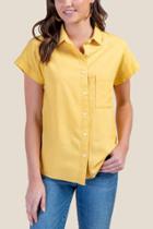 Francesca's Raylee Button Down Top - Sunshine
