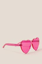 Francesca's Elsa Heart Shaped Pink Sunglasses - Pink