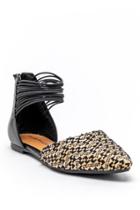 Francesca Inchess Rampage Pretty Multi Strap Flats - Black/white