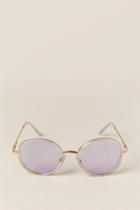 Francesca's Greta Lavender Round Sunglasses - Lavender