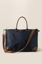 Francesca's Goldie Nylon Weekender Bag - Navy
